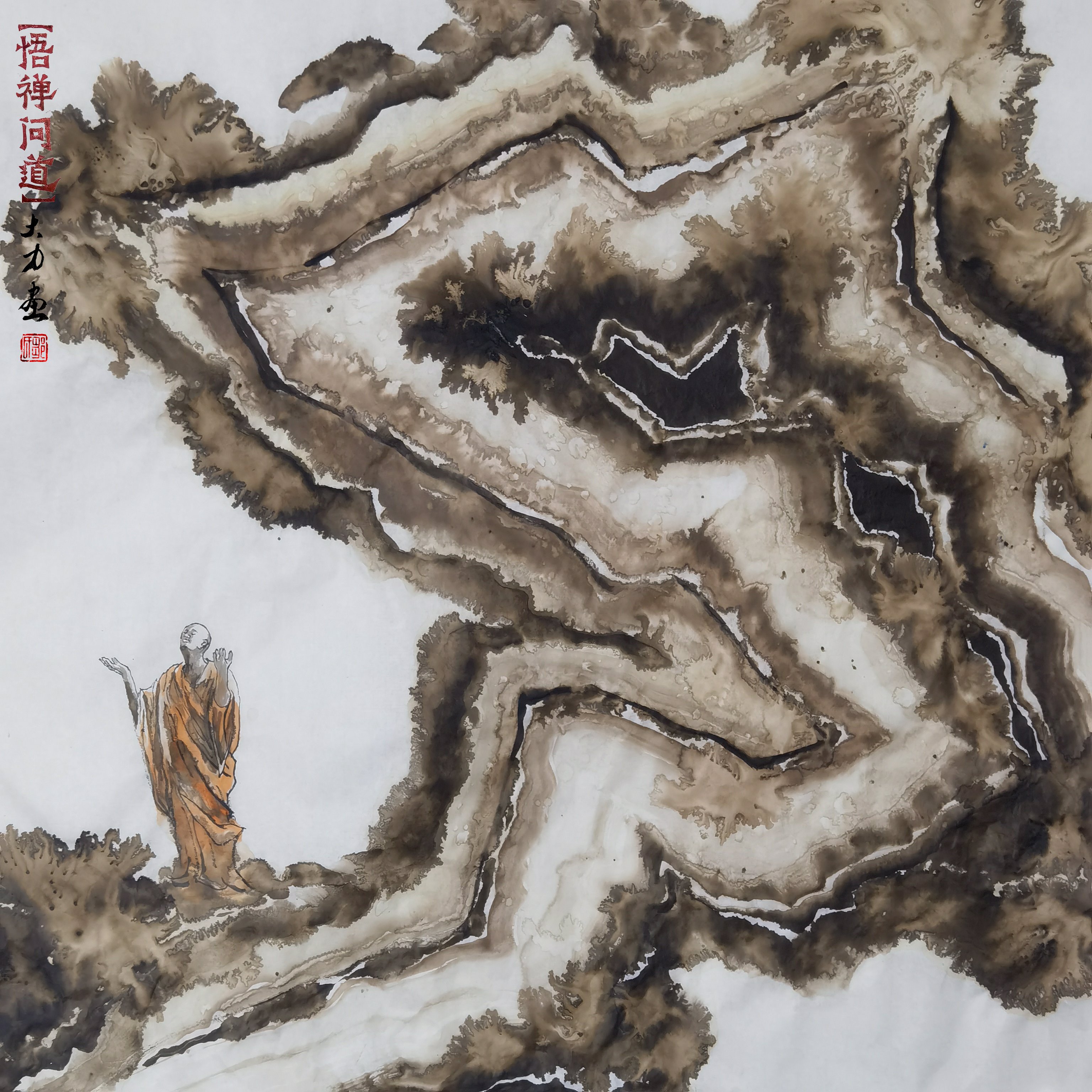 悟禅问道系列-4（68x68cm）