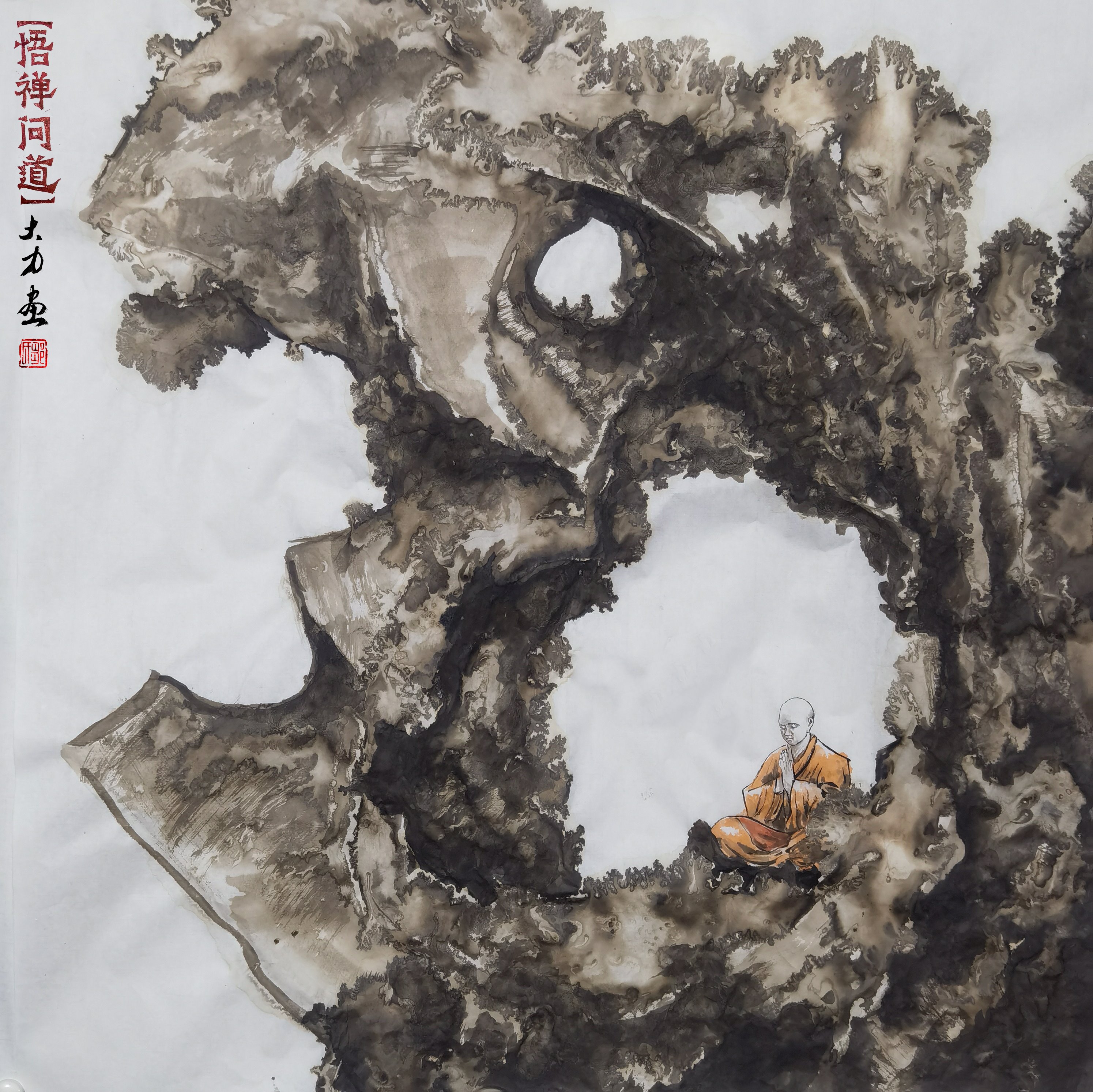 悟禅问道系列-6（68x68cm）