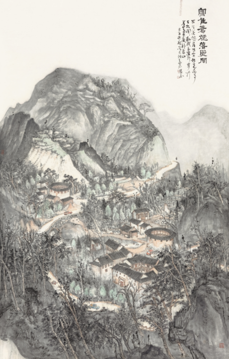 《家住苍烟落照间》223×144cm